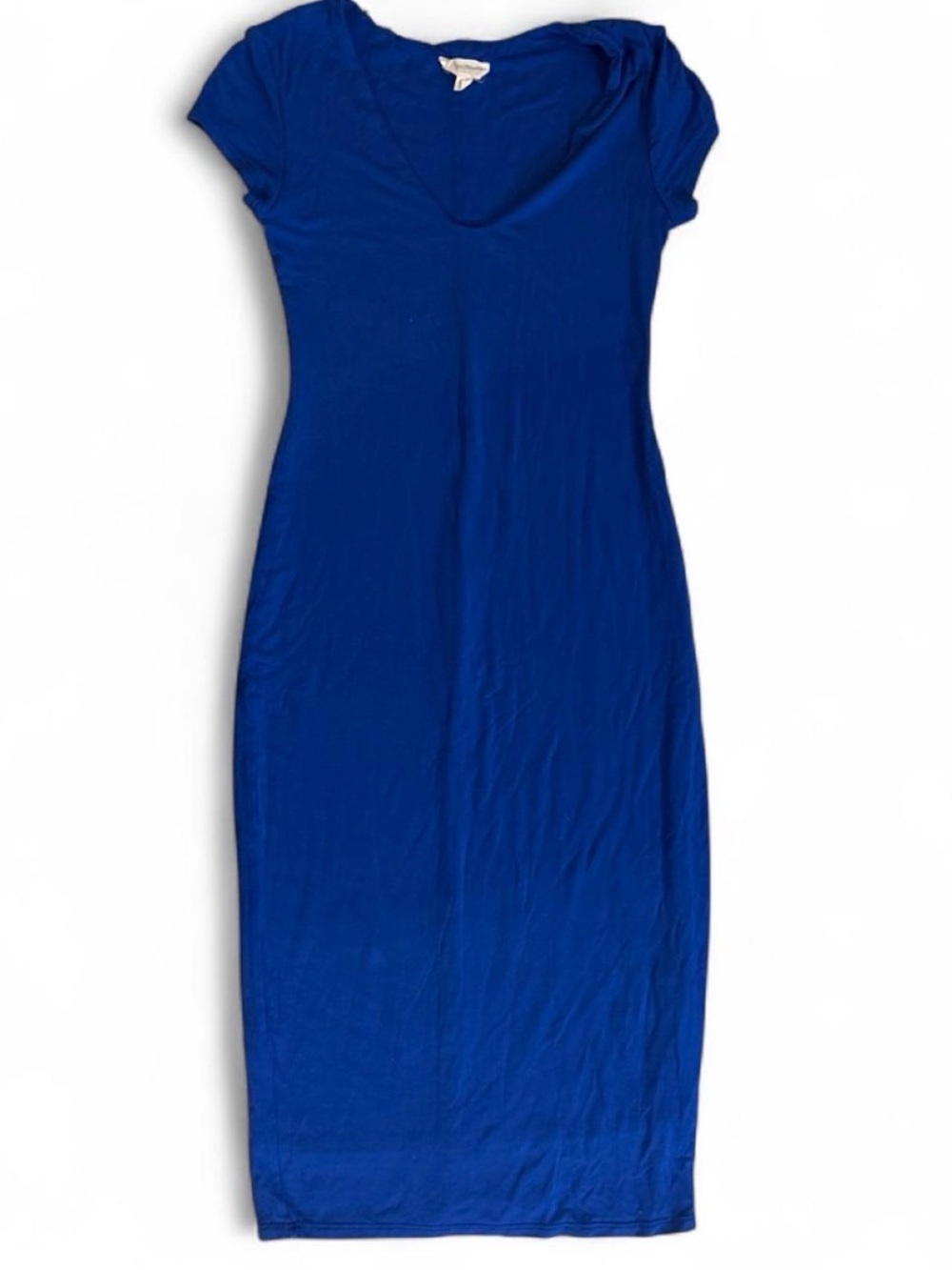 See You Monday Royal Blue Scoop Neck Midi Dress